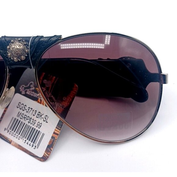 NWT Vtg Montana West Black Western Aviator Indian Feather  display picture 1